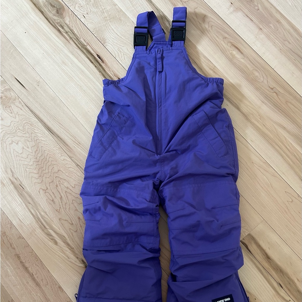 Lands' End Purple Insulated Overalls with Adjustable Straps
